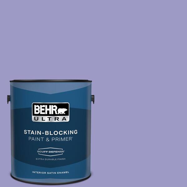 BEHR ULTRA 1 gal. #630B-5 Majestic Violet Extra Durable Satin Enamel Interior Paint & Primer