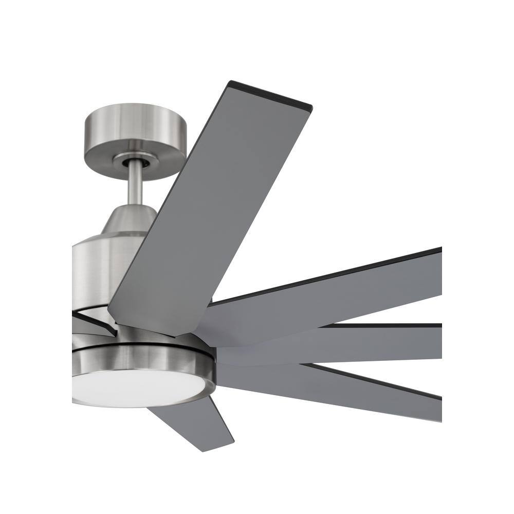 Champion 60" Brushed Nickel Ceiling Fan with LED Light and Remote