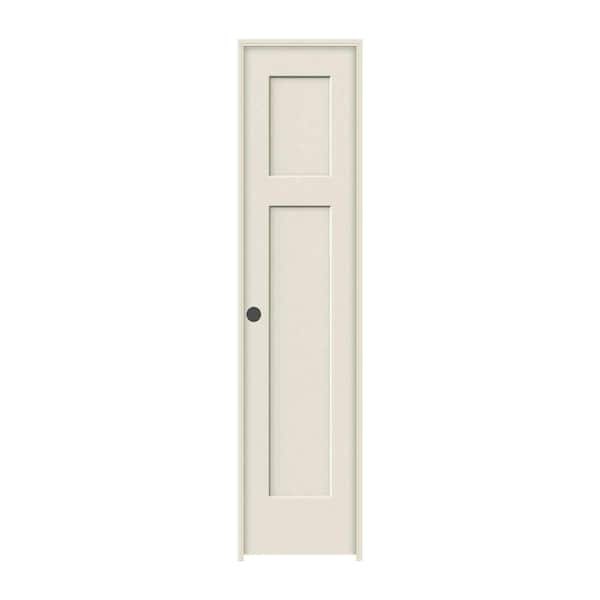 JELD-WEN 18 in. x 80 in. 2 Panel Craftsman Primed Right-Hand Smooth Solid Core Molded Composite MDF Single Prehung Interior Door