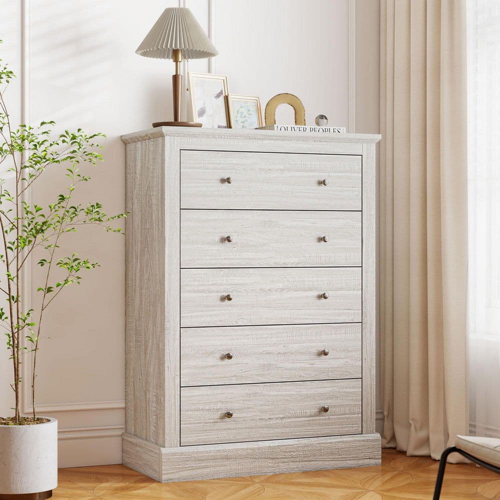 White Oak 5 Drawer 31.1 in. Dresser - thumbnail 10