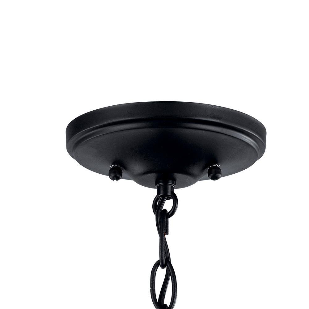 Larkin Black Glass and Bronze Mini Pendant Light