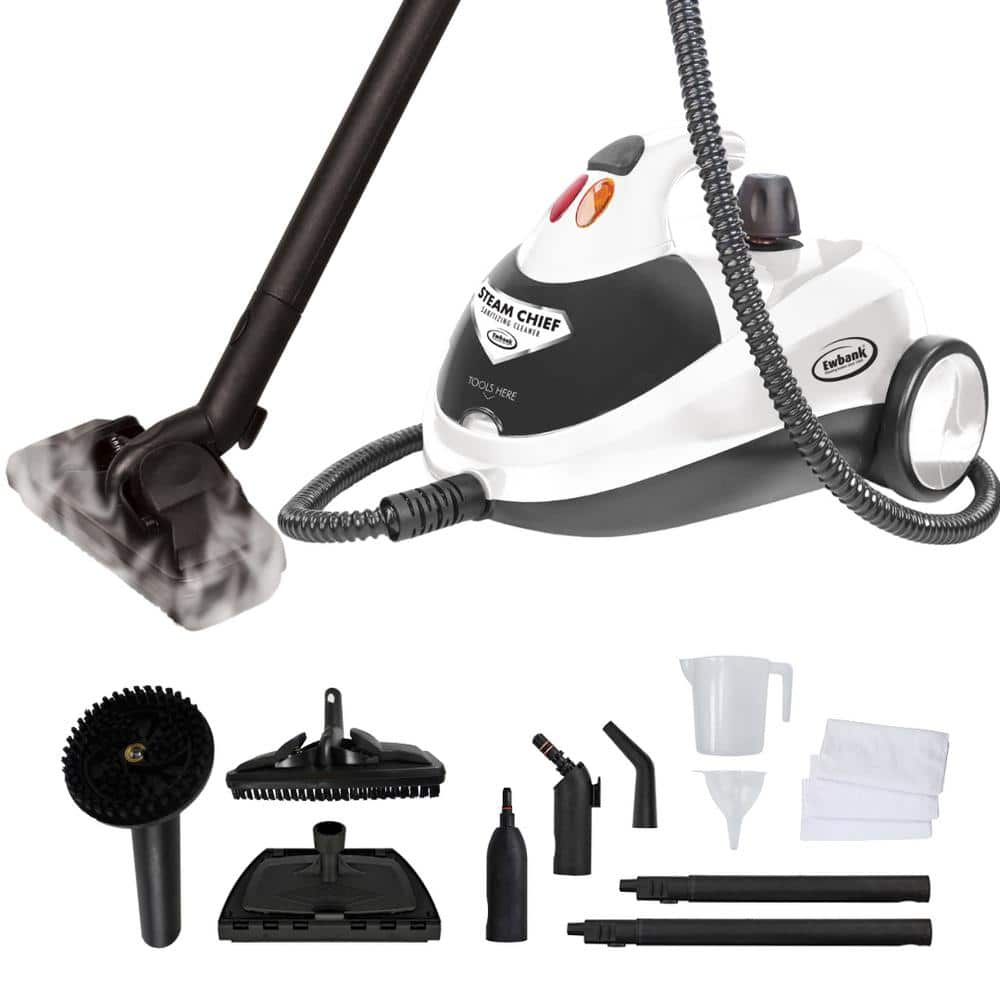 Ewbank Steam Cleaner 1800W for Most Surfaces with Included Attachments, Corded