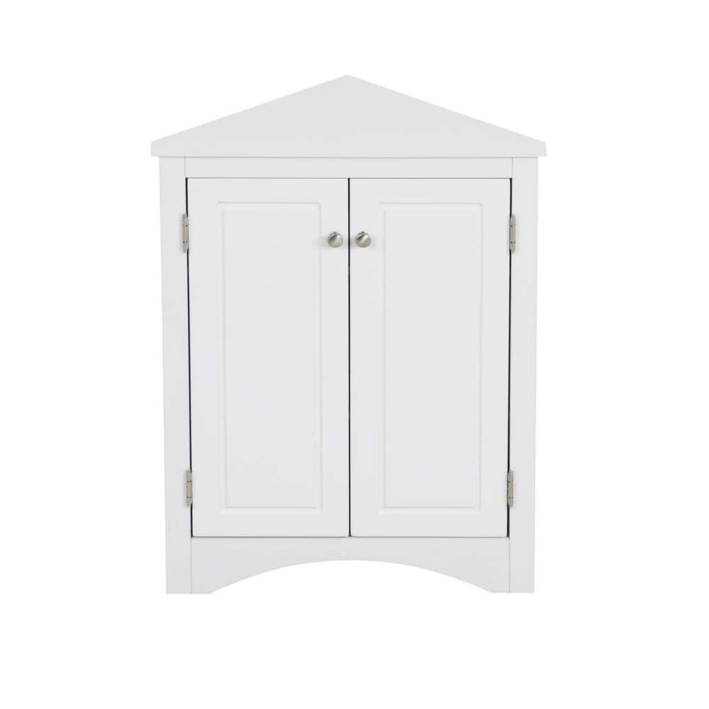 17.2 in. W x 17.2 in. D x 31.5 in. H White Triangle Bathroom Linen Cabinet with 2-Adjustable Shelves price history on PriceWatchPro