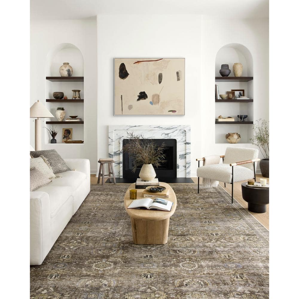 Layla Antique Moss Rectangular 9' x 12' Synthetic Area Rug
