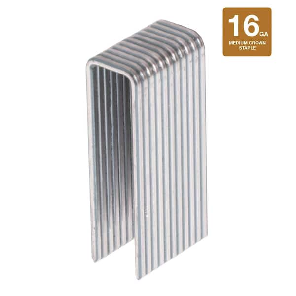 Grip-Rite 7/16 x 1-1/2 in. 16-Gauge 316 Stainless Steel N-Style Medium Crown Staples 500 per Box