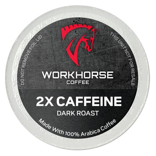 OXX Workhorse Coffee 2X Caffeine Coffee Pods (72 Single Serve Cups per Box)