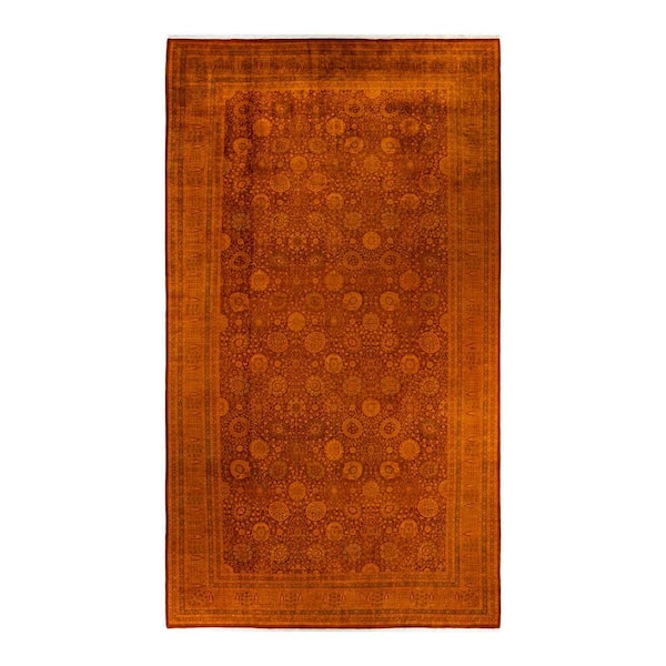 Fine Vibrance Orange - 10 ft. 4 in. x 17 ft. 1 in. Handmade Area Rug