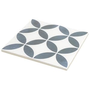 Aster White Square 9 in. x 9 in. Matte Porcelain Floor and Wall Tile (10.65 sq. ft./Case)