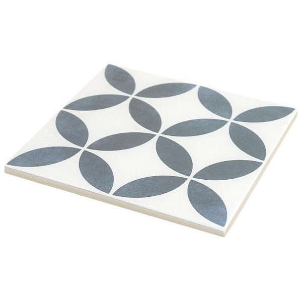 Aster White Square 9 in. x 9 in. Matte Porcelain Floor and Wall Tile (6.99 sq. ft./Case)