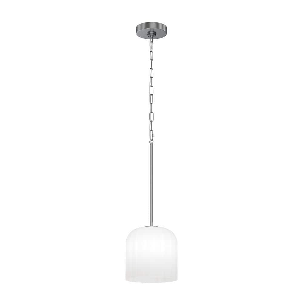 Parkmont 8 in. Plug and Play 1-Light Brushed Nickel Pendant Light with SkyPlug price history on PriceWatchPro