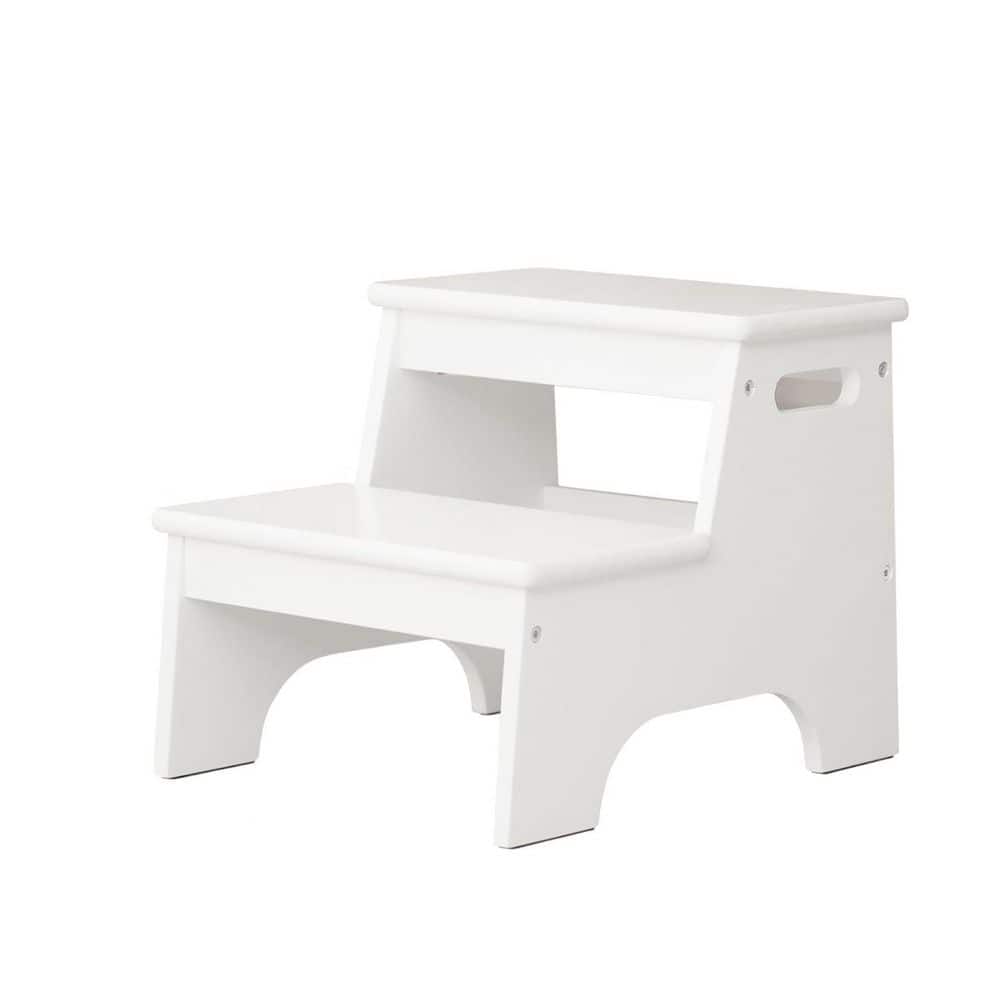 1 ft. Reach Wood Toddler Step Stool Bathroom Sink Toilet Potty Training Small Child 2-Stepping Stool with Handle price history on PriceWatchPro