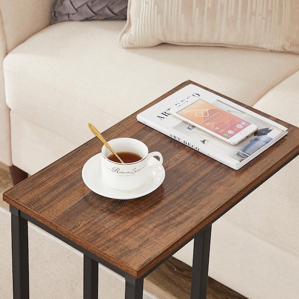 Industrial Sofa Side Table TV Tray Table Coffee Snack Table