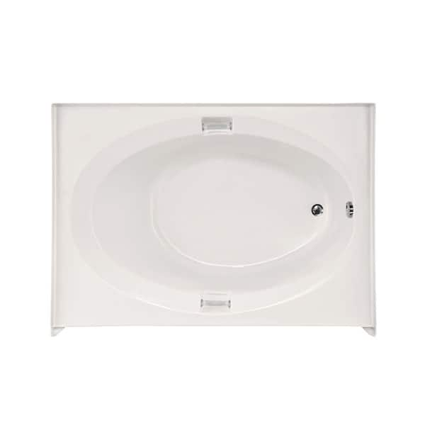 Hydro Systems Sonoma 60 in. Acrylic Right Hand Drain Oval Alcove Air Bath Bathtub in White