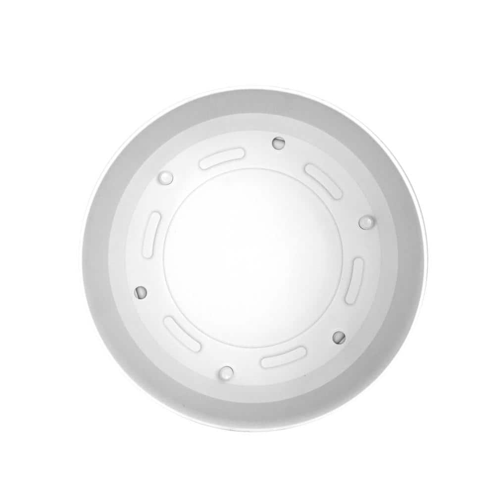 White Medium Round Resin Planter with Saucer
