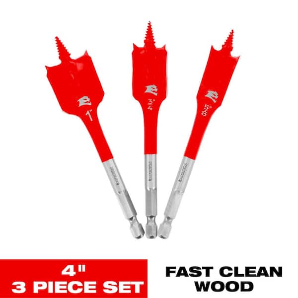 SPEEDemon High Carbon Steel Stubby Spade Bit Set (3-Piece)
