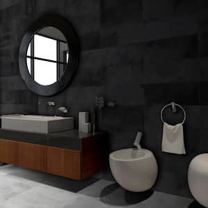 Metro Charcoal 12 in. x 24 in. Rectified Matte Glazed Porcelain Floor and Wall Tile (11.62 sq. ft. / Case)