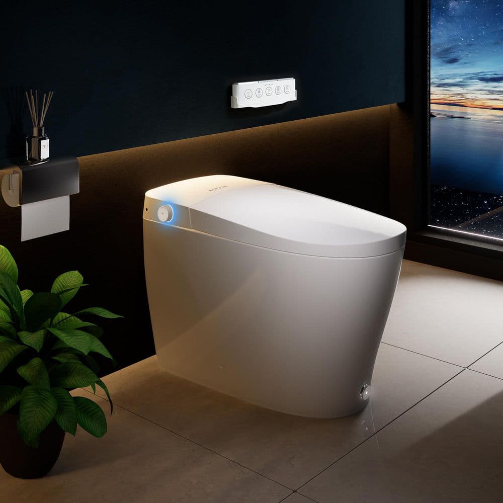 Natalie Elongated Smart Bidet Toilet Single Flush: 1.0 GPF in White with Automatic Open; Touchless; Lighted; Heated price history on PriceWatchPro