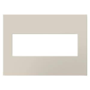 adorne 3-Gang Decorator/Rocker Plastic Wall Plate with Microban Protection, Oatmeal
