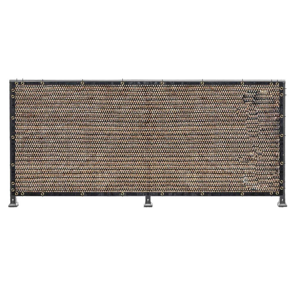 Brown 4 in. x 12.40 in. High-Density Polyethylene Mesh Privacy Screen Garden Fence with Grommets and Zip Ties price history on PriceWatchPro