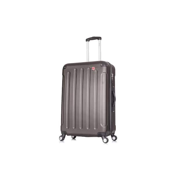 DUKAP Intely 28 in. Grey Hardside Spinner with Integrated Weight Scale