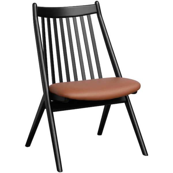 Unbranded Andrew Modern Dining Chair, Black/Brown, 35 in. H x 23 in. W x 23 in. D, 35 in. H x 23 in. W x 23 in. D