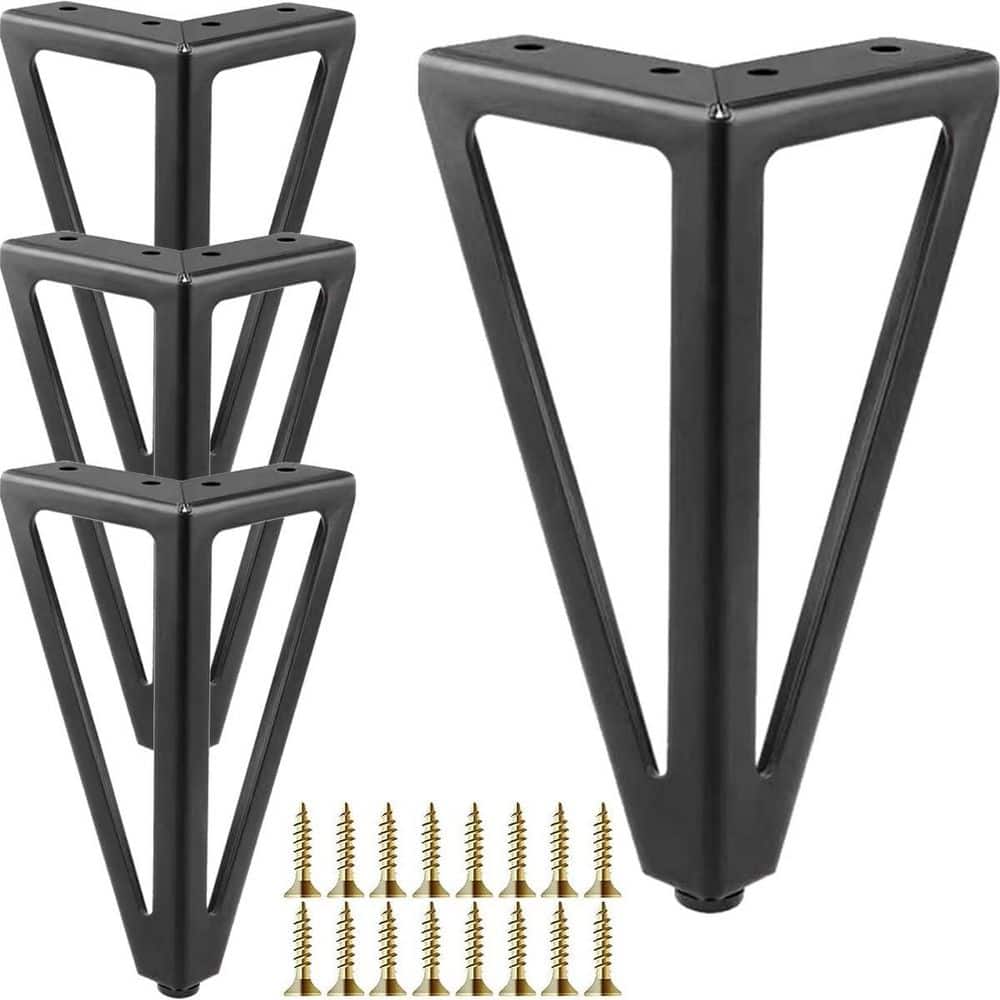4 Pieces 6 in. Heavy Duty Black Furniture Legs, Metal Furniture Feet, Golden Sofa/Cabinet/Table Legs price history on PriceWatchPro