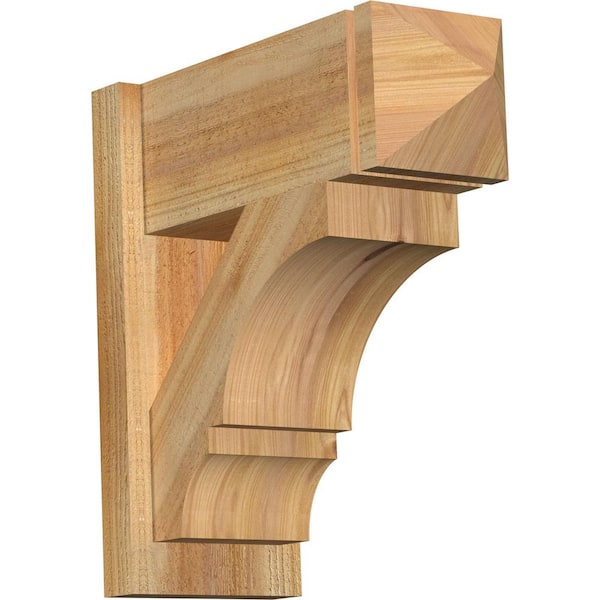 Ekena Millwork 8 in. x 20 in. x 20 in. Western Red Cedar Balboa Arts and Crafts Rough Sawn Outlooker