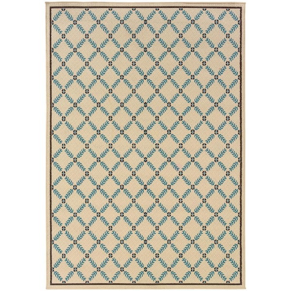 Home Decorators Collection Seaside Cream 9 ft. x 13 ft. Outdoor Area Rug