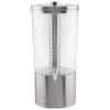 Aoibox 3.78L 1 gal. 2-Jar Glass Food Grade Beverage Dispenser with Black Metal Stand, Leak Free Spigot, Chalkboard Lables