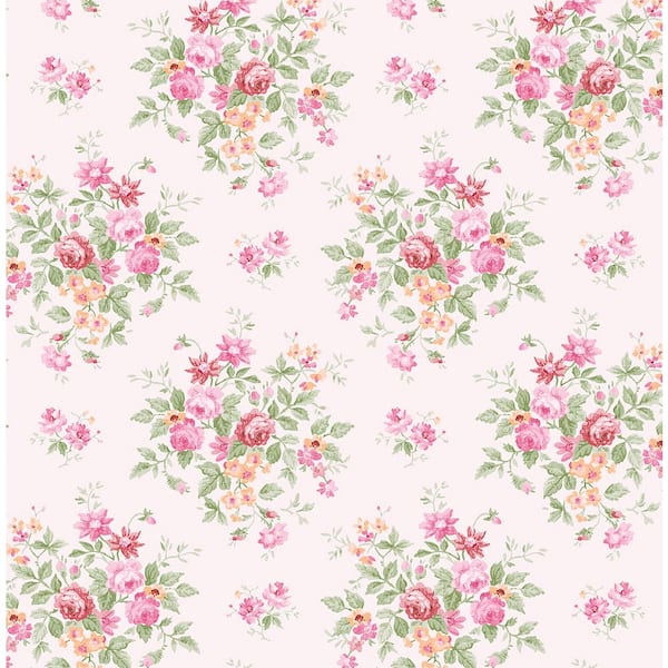 NextWall Posy Pink Floral Bunches Vinyl Peel and Stick Wallpaper Roll (30.75 sq. ft.)