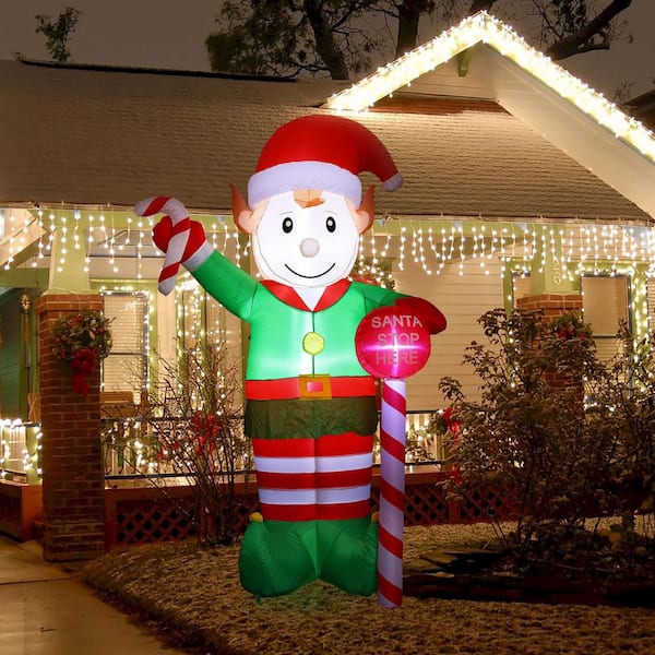 LED Light Up Festive Christmas Santa Elf Hat Family 4 Pack 