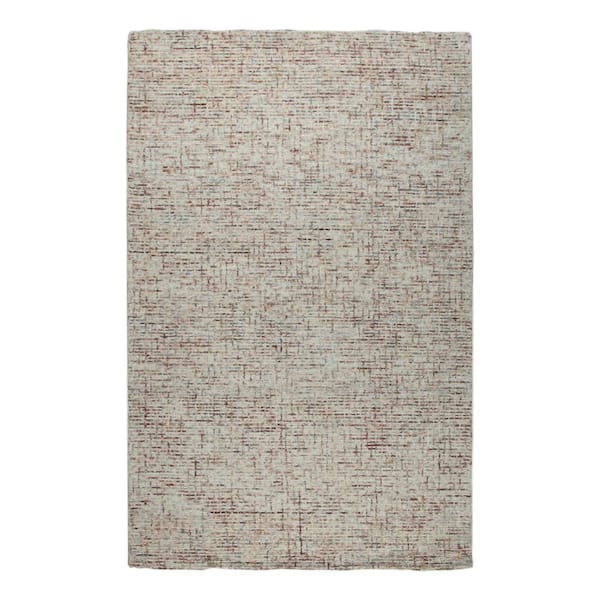 EORC Light Brown 5 ft. x 8 ft. Hand-Tufted Wool Modern Modern Tufted Loop Rug Area Rug