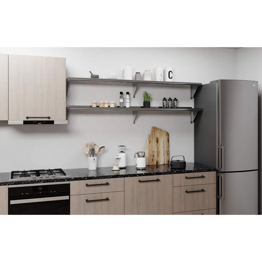 72" Long Stainless Steel Wall Shelf with Brackets