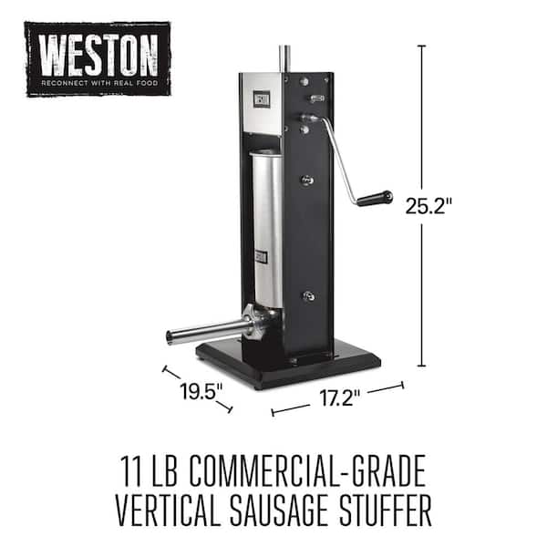 Weston 11 lb Dual Speed Vertical Sausage Stuffer - 86-1101-W
