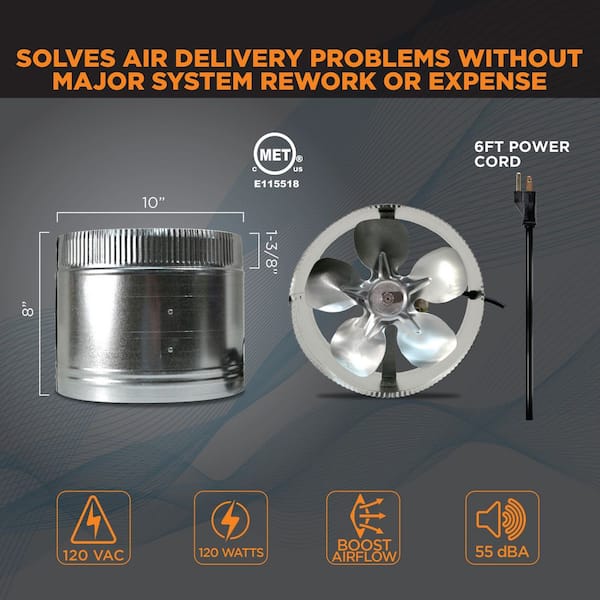 air duct booster fan home depot