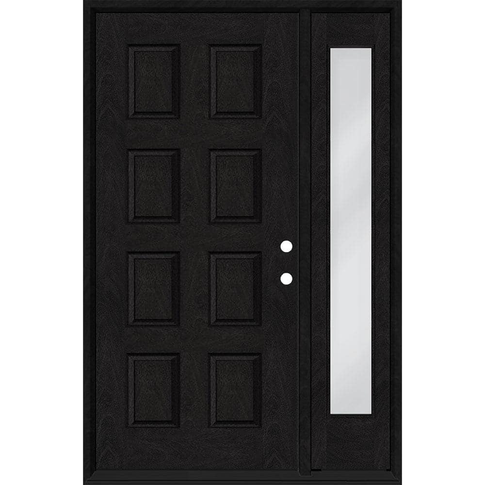 Regency 57 in. x 96 in. 8-Panel LHIS Onyx Stain Mahogany Fiberglass Prehung Front Door with 12 in. Sidelite price history on PriceWatchPro