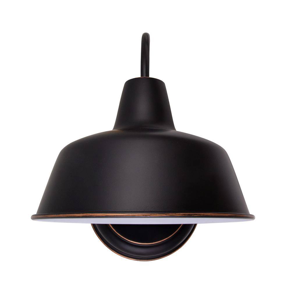 Mason 11" Tall Oil-Rubbed Bronze Steel Outdoor Wall Light, 2-Pack