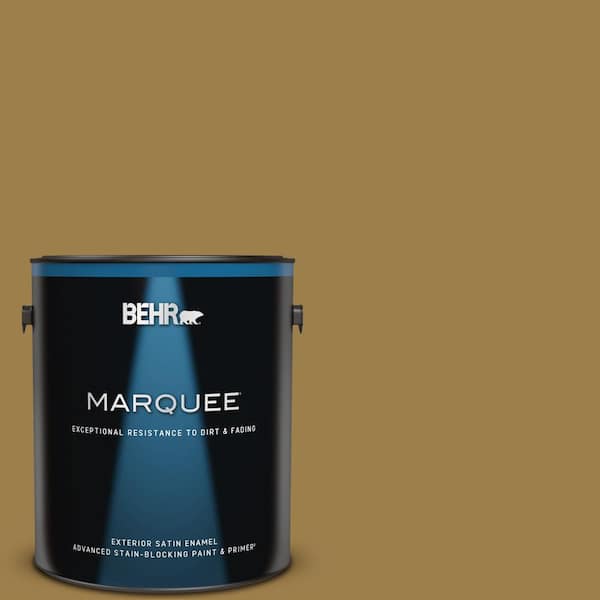 BEHR MARQUEE 1 gal. #S310-6 Gold Ink Satin Enamel Exterior Paint & Primer