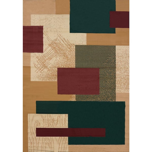 Soho Berber Beige/Green 5 ft. x 8 ft. Area Rug