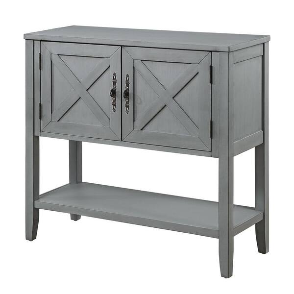 Unbranded 35.43 in. W x 13.78 in. D x 33.75 in. H Bathroom Gray Linen Cabinet