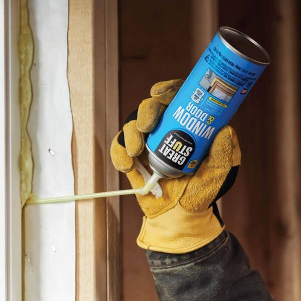 GREAT STUFF Window & Door Gap Filler Insulating Foam - 12 Oz Yellow Can (8 Pack) For Air Sealing & Energy Savings