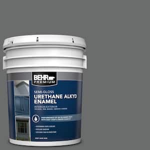 5 gal. #770F-5 Dark Ash Urethane Alkyd Semi-Gloss Enamel Interior/Exterior Paint