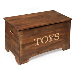 Brown Solid Wood Rustic Toy Box