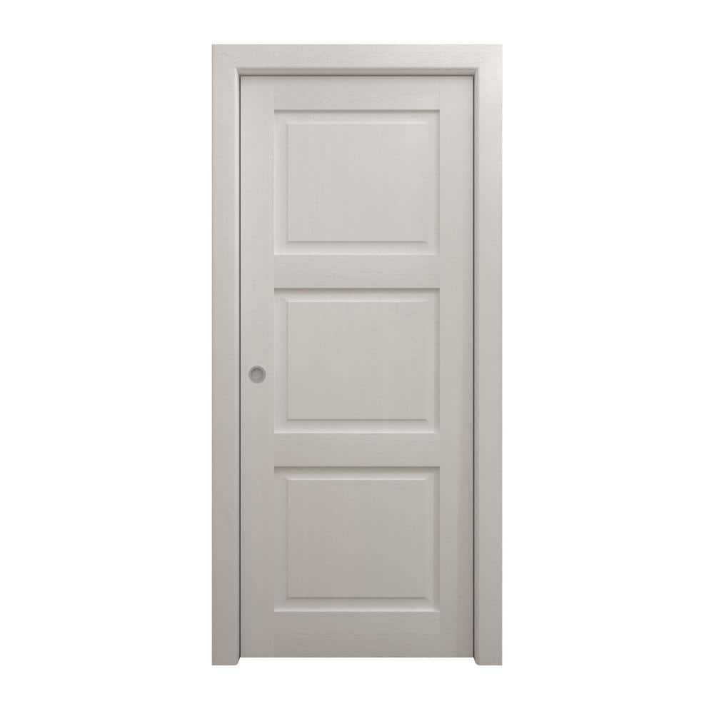 Assemble Required 28 in. x 80 in. Painted White Oak Solid Wood Pocket Door with Hardware price history on PriceWatchPro