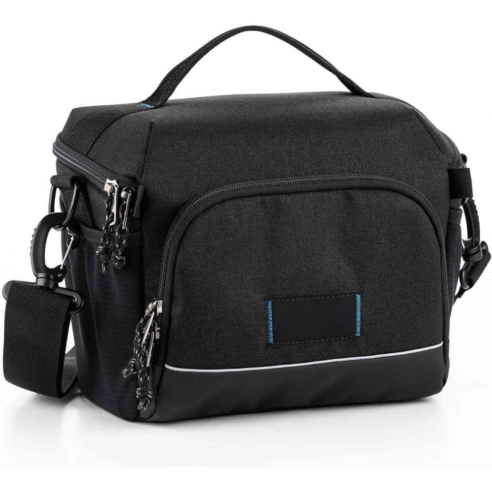 Camera Gear Shoulder Bag for Mirrorless DSLR Cameras Lenses in Black with Mesh Pockets and Strap price history on PriceWatchPro