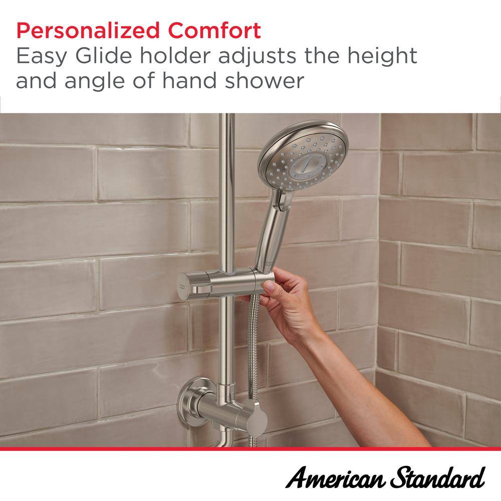 Polished Chrome Adjustable Dual Shower System with Handheld and Rain Heads