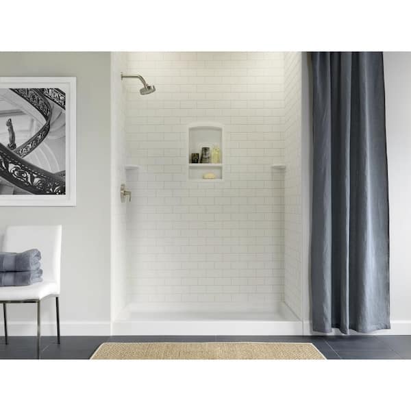 3 Piece Solid Surface Subway Tile Easy, Solid Surface Bathtub Wall Surround