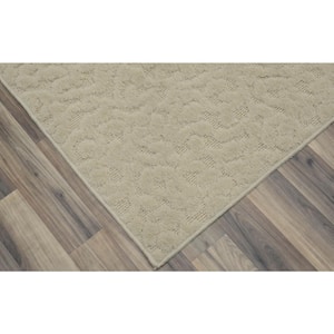 Ivy Tan 4 ft. x 6 ft. Casual Tufted Solid Color Floral Polypropylene Area Rug