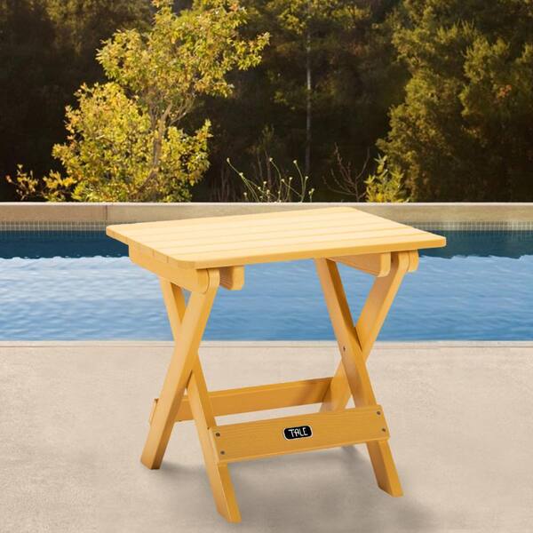 【送料無料】outdoor - Folding Table Tunearary 19 in. Striped Portable Wooden Folding Table