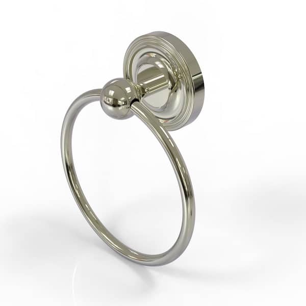 Allied Brass Prestige Regal Collection Wall Mounted Towel Ring in Polished Nickel